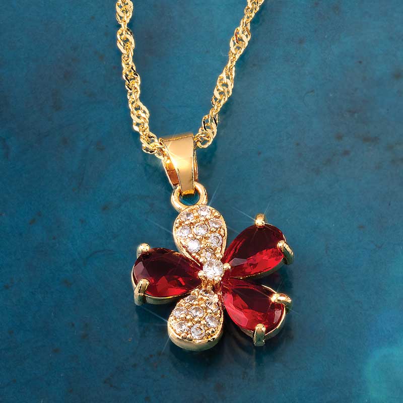 Stauer Passion Flower Pendant & Chain